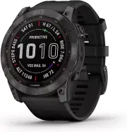 Garmin fenix 7X Sapphire Solar Black DLC Titanium with Black Band 010-02541-22