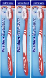 3X Wisdom Smokers Extra Hard Brush Toothbrush Previously Addis by Wisdom