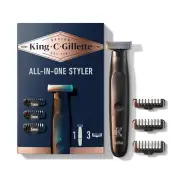 King C. Gillette Men's All-in-One Beard Trimmer Cordless Shave/Style W/ 4D Blade