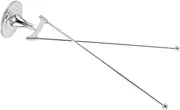 Luxshiny Table Flag Pole Stand: Sturdy Zinc Alloy Construction - Multipurpose Flag Display For Office Desks And Personal Spaces - Cross Structure For Enhanced Stability