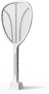 Bug Zapper 3 in 1 Widening of The Power Grid Electric Mosquito Swatter 3000V C-Type Charging Mosquito Fly Killer Zapper Indoor(White)