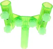 HANABASS Fishing Pole Holder Glow Dark Double Slots Rack Durable Rod Support for Night Fishing Lightweight Wall Mounted Design for Convenient Outdoor Use