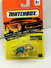 1993 MATCHBOX SUPERFAST #46 CAMOUFLAGE MILITARY CHOPPER HELICOPTER NEW ON CARD