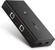 UGREEN USB HDMI KVM Switch 4K, 2 IN 1 OUT HDMI Switcher and Extended 4 Ports