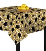 Gold Graduation Caps Multi Signature Square Tablecloth Assorted Sizes