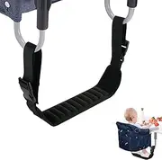 Beautyflier Baby Footrest Compatible with Inglesina Fast Table Chair, Adjustable Foot Rest for Baby Hook-On Fast Table Chair, Toddler Foot Rest for Hook-On Portable High Chair for Travel - Black