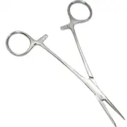 Forceps Needle Tweezers Clamp Tool 5" Hobby Art Crafts Fly Tying Tool