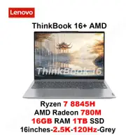 2024 Lenovo ThinkBook 16+ Laptop AMD R7-8845H Radeon 780M 16GB/32GB LPDDR5x RAM 1TB/2TB SSD 16inches 2.5K 120Hz Screen Notebook R7 16GB 1TB