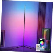 Corner Floor Lamp, Smart Adjust RGB LED Lights with 20 Million Colors & 800+