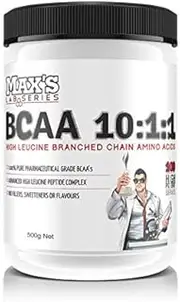 Max's Lab Series Pure BCAA 10: 1: 1 Rapid Recovery and Muscle Building Powder, Non Flavoured, 500g