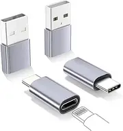 BRV Explorer USB C Adapter 4 Pieces, Adapter Lightning to USB C (2 Pack) & Adapter USB C to USB (2 Pack), Lightning Female to USB-C Male Adapter for iPhone 15/15 Pro/15 Pro Max/15 Plus Samsung