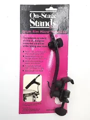 Drum Rim Microphone Clip On-Stage Stands Gear Brand New