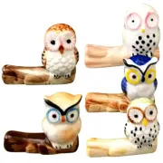 5 Pcs Silverware Caddy Drainage Spoon Holder Owl Chopstick Rest