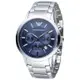 EMPORIO ARMANI 亞曼尼時尚計時腕錶(AR2448)-藍/43mm