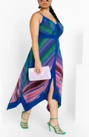 CITY CHIC Miriam Maxi Dress Bright Stripe Plus Size Medium/18 NWT [RRP $159.95]