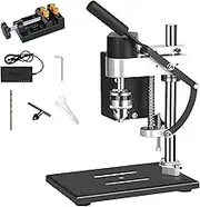 Mini Electric Bench Drill Press Stand Kit, 7 Gear Variable Speed Drilling Machine with Bench Vise, Precision Drill Stand, 0.6 to 6mm Chuck Range, for Drilling Holes in Wood PVC Metals