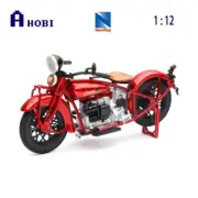 Newray 1:12 Scale 1930 Indian Four Burgundy Motorbike Model Diecast Metal