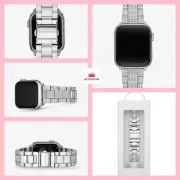 Michael Kors Pave Silver-Tone Stainless Steel Apple Watch Strap Band 38/40mm