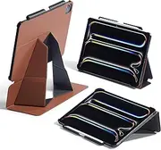 MOFT Folio Case for iPad Pro 12.9" (3~6 gen.) with Detachable Pencil Holder, Protective & Lightweight, Durable MOVAS Material and Comfortable Touch for Browsing, Drawing & Studying,Sienna Brow