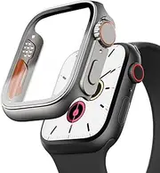[pzoz] Compatible with Apple Watch Screen Protector,iWatch PC Case Tempered Glass Film Bumper Protective Cover for i Watch