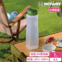 在飛比找momo購物網優惠-【KEYWAY 聯府】PP冷水壺1000ml-4入(MIT台