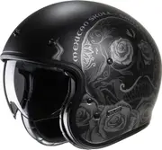 HJC V31 Desto Retro Jet Helmet, black-grey, Size M for Men Black Grey