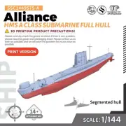 SSC144957S-A 1/144 Military Model Kit HMS A class Submarine Alliance Full Hull