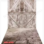 10'x20' CP Wooden Door Scenic Microfiber Fabric background backdrop SR270