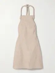[Cult Gaia] Cult Gaia - Lenis Cotton And Linen-blend Halterneck Mini Dress - Beige - small small Neutrals