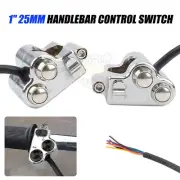 CNC Motorcycle 1'' Handlebar Horn Turn Signal Light Control Switch For Harley