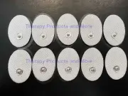 Replacement Massage Pads/ OVAL Thick Electrodes (10) for Electrotherapy TENS