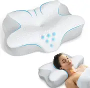 Cervical Pillow, Memory Foam Pillow for Neck Head 16 x 24 inches, Pale Gray