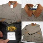 Vintage Woolrich Jacket Mens XL Brown Wool Blend Barn Coat Tweed Chore USA NEW