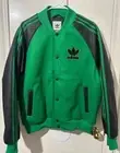 MENS Size SMALL ADIDAS ORIGINALS SUPERSTAR BOMBER VARSITY JACKET #HZ0696 GREEN