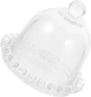 OFFSCH Mini Glass Cake Stand with Dome Lid Clear Dessert Display Stand for Birthdays Weddings and Parties Small Appetizer Plates for Snack Presentation