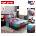 Luxurious 4-Piece King Bedding Set - Bohemian Retro Design with Pillowcases