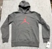 Nike Jordan Boys Hoodie Sweatshirt Sz XL 13-15 years Carbon Heather Fleece lined