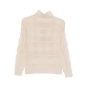 [Max Mara Studio] Max Mara Studio Cable-knit Turtleneck Sweater M NEUTRALS