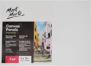 Mont Marte Signature Canvas Panels, 12.7 x 17.8cm, 3 Pack, Acrylic Titanium Primed, Suitable for Oil and Acrylic Painting, Acid Free