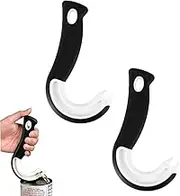 2 Pcs Ring Pull Can Opener Set,Multifunction Ring Pull Grip Grab Twist,Manual Easy Bottle Opener Hook Shape Kitchen Utensils Bottle Tool