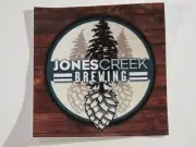 Collectible BEER STICKER ~ JONES CREEK Brewing Co ~ Chehalis, WASHINGTON