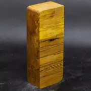 Yellow Spalted Maple Wood Block - Perfect for Knife Handles or Artistic Projects