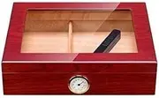 BCCCLLLSA Cigar Boxs, Humidors, Cigar Accessories Cigar Box Can Accommodate 15 Cigars Cigar Cabinet Men's Gift Box Cigarette Box Mute Cigar Box/Red/a (Red a)