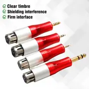 Audio Headphone Plugs 6.35/4.4/3.5/2.5mm to 4Pin XLR Balanced Female Connectors