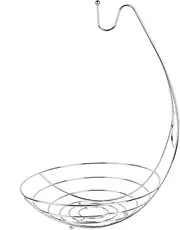 Fruit Bowl and Banana Hanger Fruit Basket Container Display Rack Holder for Dinning Table Decoration
