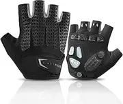[ROCKBROS] Cycling Gloves Half Finger Men&Women Mountain Bike Bicycle Short Gloves with Gel Liquid Silicone +Thick SBR Palm Pad Dual Shock Absorption Anti-Slip Ridding Fitness Motorcycle Gloves
