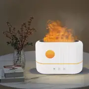 Flame Light Essential Oil Diffuser, 3 Flame Light Intensity Modes and 2 Adjustable Cool Mist Settings,Diffuser Air Humidifier,White