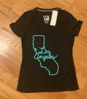New adidas Climalite Los Angeles V-Neck Ultimate Tee Women’s Small Shirt