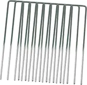 TOYZFRIENDY 10Pcs Heavy Duty U Shaped Garden Pegs Metal Ground Stakes for Camping Tents Resistant Thick Long for Control and Landscape