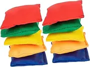 SUPVOX 10pcs Sandbags Durable Canvas Bean Bag Toss Game for Outdoor Fun Coordination and Motor Skills for Family Playtime and